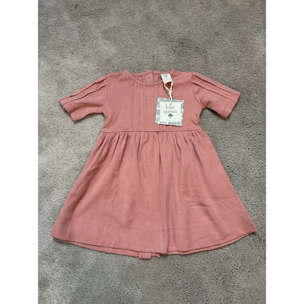 NEW 12 Month Kate Quinn Pink Organic Cotton Dress Girls
